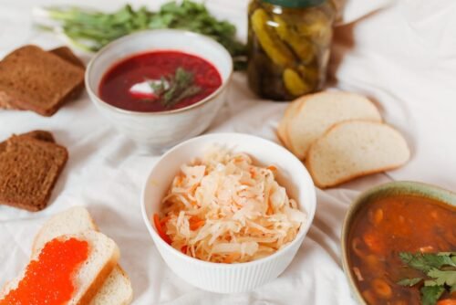 Lenten Borscht with Mushrooms and Sauerkraut