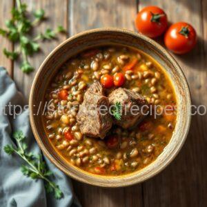 Lentil Soup with Lamb Shank