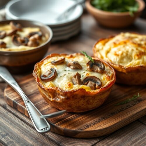 Potato and Mushroom Gratin with Cream