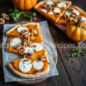 Pizza with Pumpkin, Goat Cheese, and Walnuts