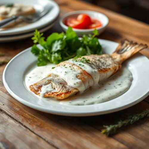 Hake Baked in Sour Cream