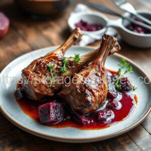 Braised Duck Legs with Beets