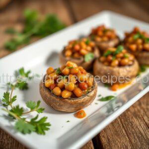 Bean-Stuffed Cremini Mushrooms