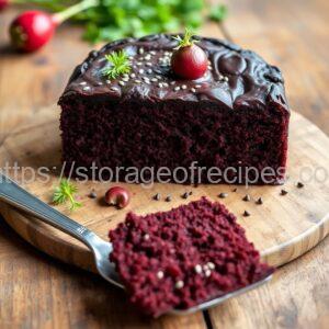Moist Chocolate Beet Cake with Poppy Seed Cream