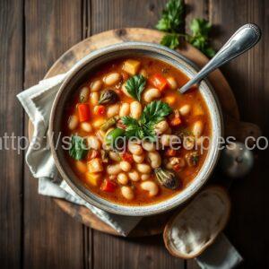 Summer Minestrone in Guinea Fowl Broth