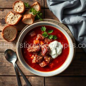 Borscht with Smoked Brisket