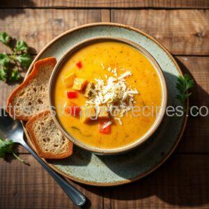 Creamy Vegetable Soup with Cheese