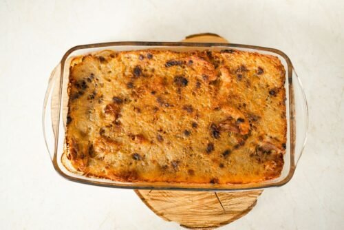 Mushroom and Cabbage Solyanka Baked under Cheese