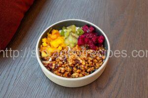 Homemade Muesli with Yogurt and Fresh Fruit