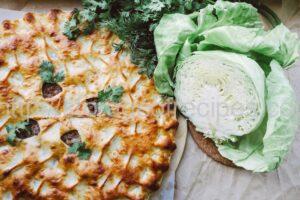 Yeast Pie with Cabbage and Porcini Mushrooms