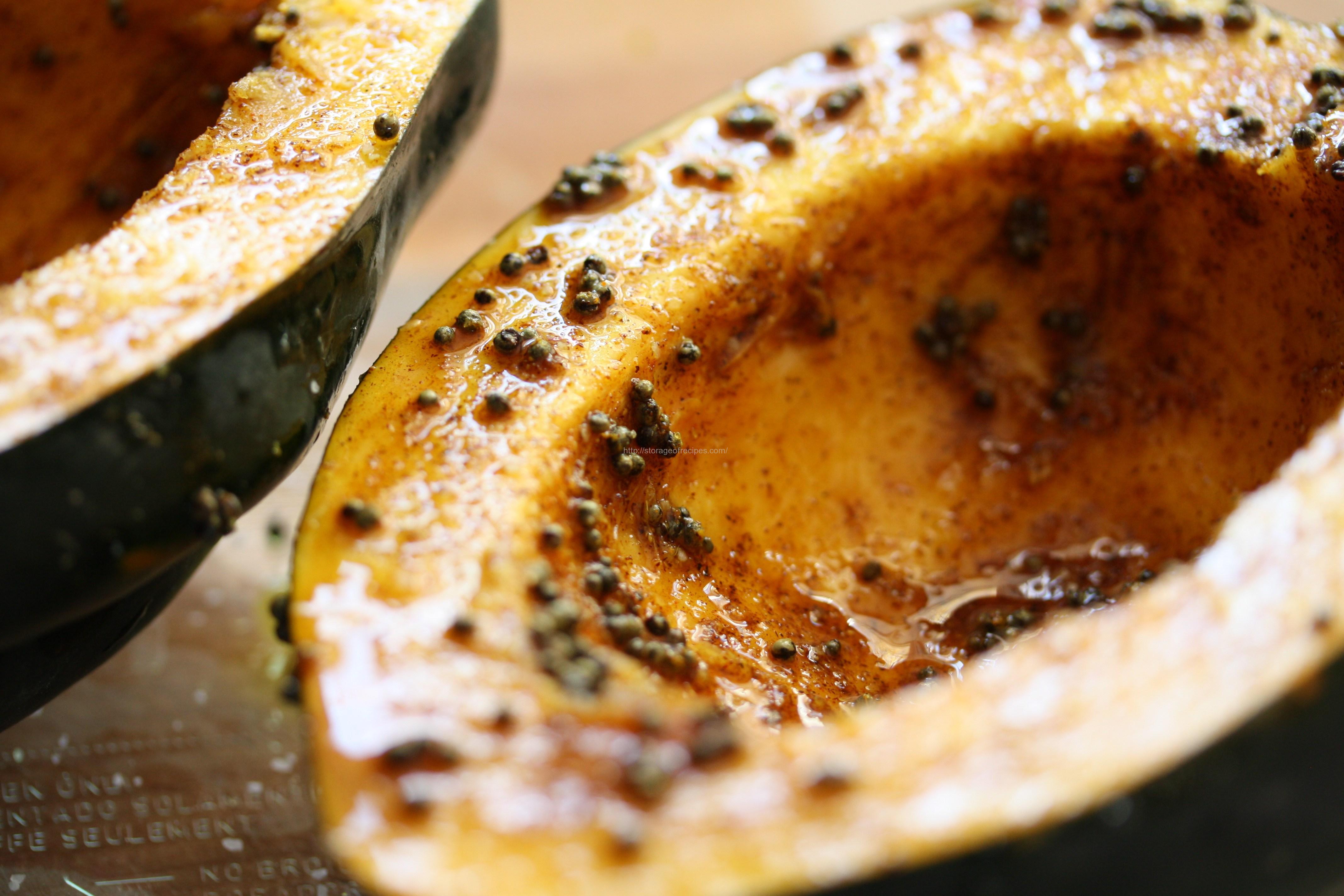 baked acorn squash with sausage